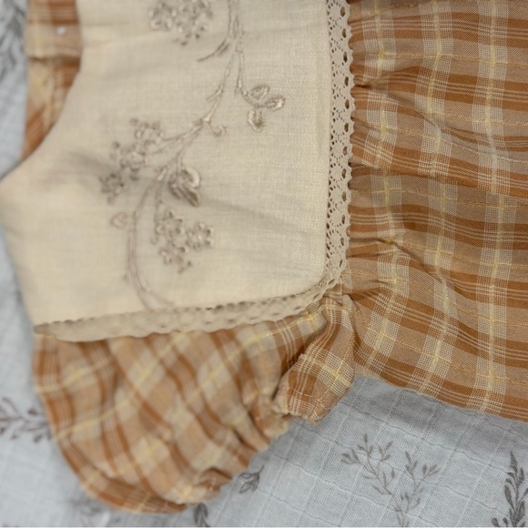 Plaid Beige Kids Bodysuit - Picture 4 of 6